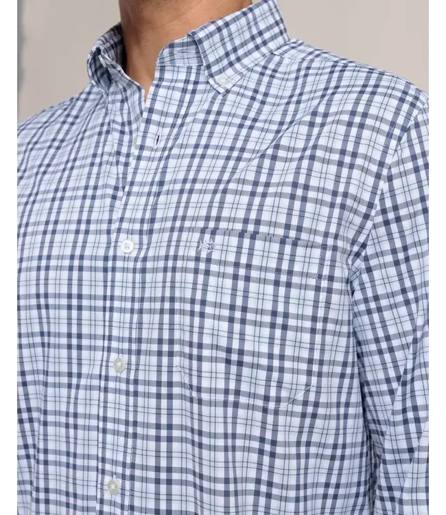 Southern Tide M LS Brr IC Haywood Plaid Sportshirt