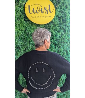 BRODIE GLITZ SMILEY V NECK