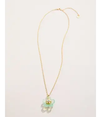 Spartina YARROW FLOWER NECKLACE 18" SEA FOAM