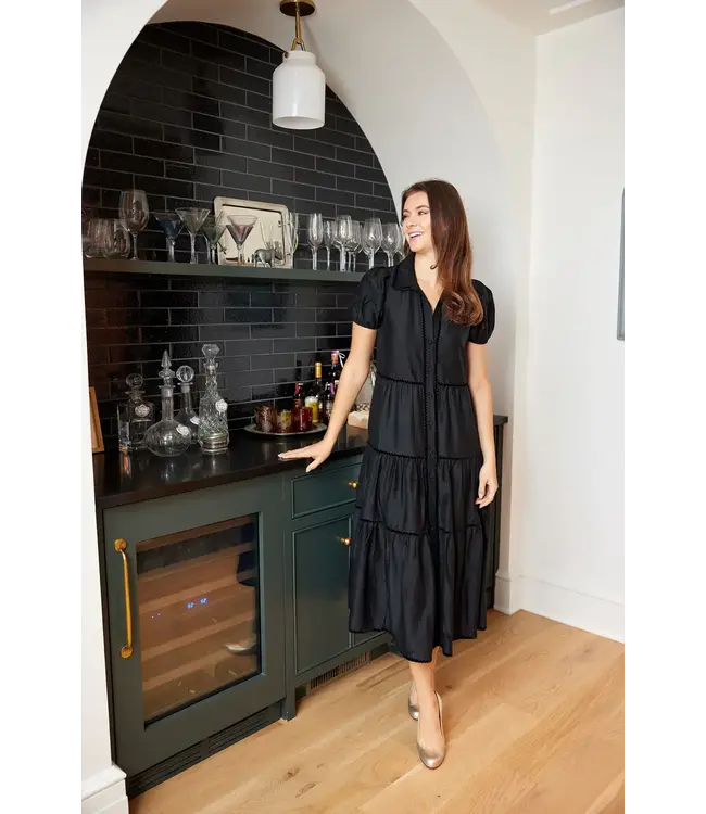 Sail to Sable PUFF SLEEVE MIDI SHIRT DRESS