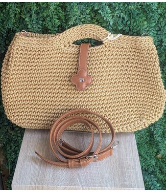 DLD BEACH KNOKKE CROCHET BAG -ECRU