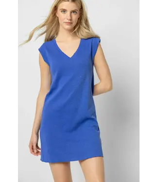 Lilla P CAP SLEEVE V-NECK DRESS