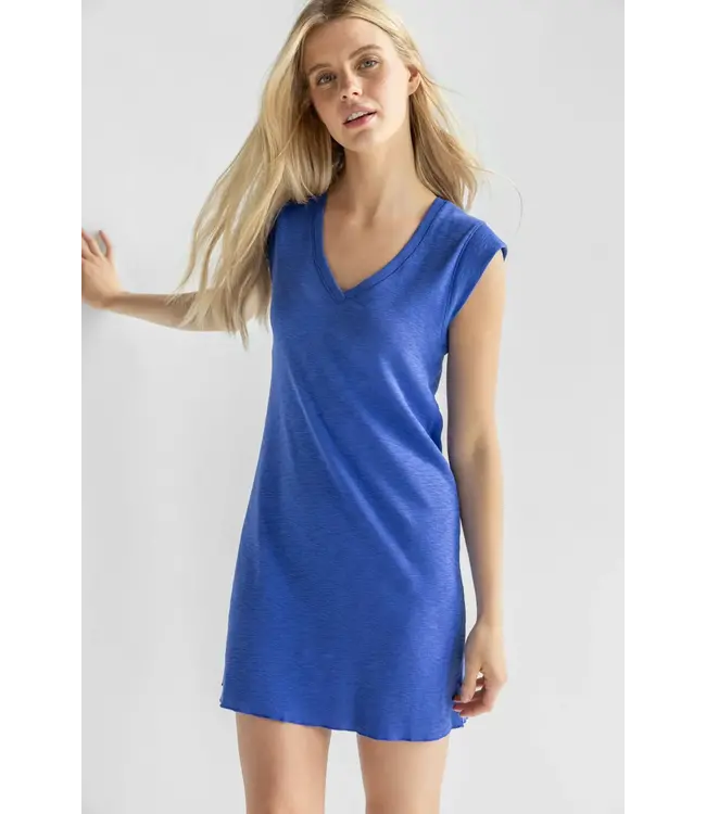 Lilla P CAP SLEEVE V-NECK DRESS