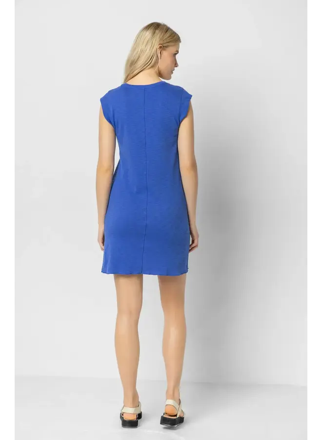 CAP SLEEVE V-NECK DRESS