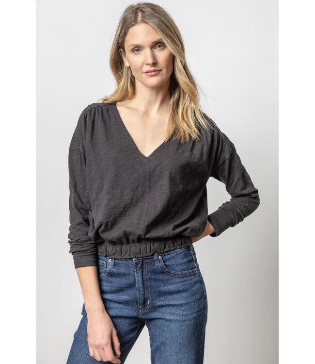 Lilla P ELASTIC HEM EASY V-NECK