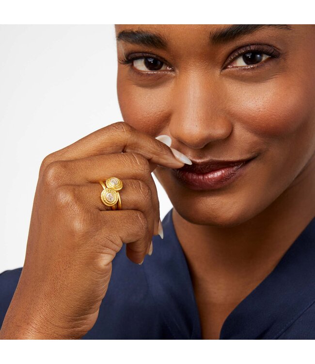 Julie Vos TUDOR DUET RING - CUBIC ZIRCONIA 7