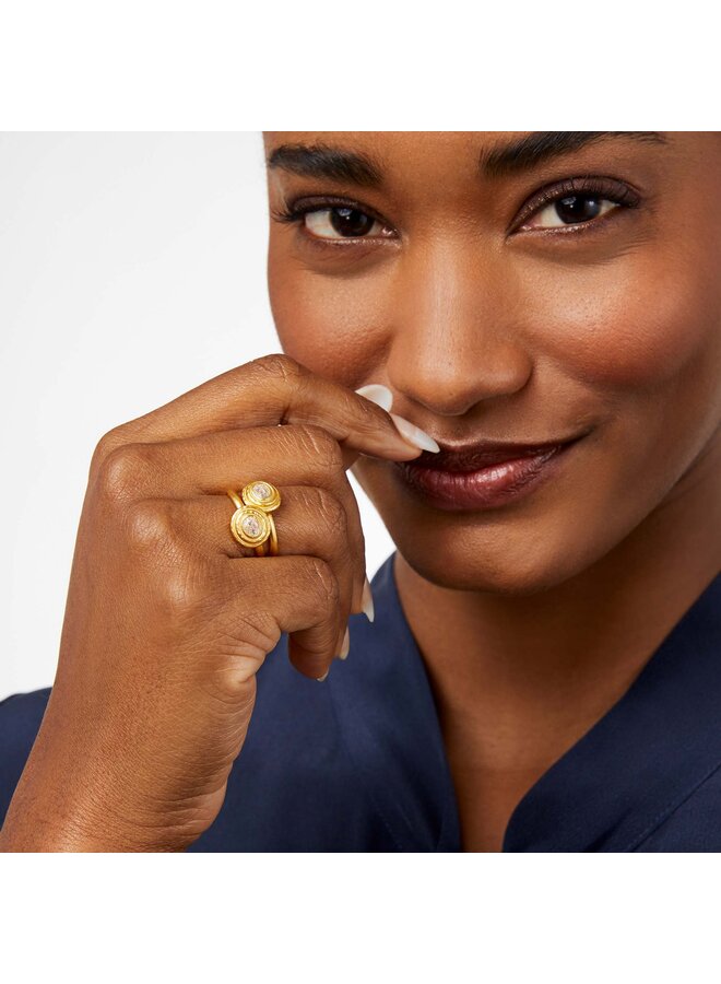 TUDOR DUET RING - CUBIC ZIRCONIA 7