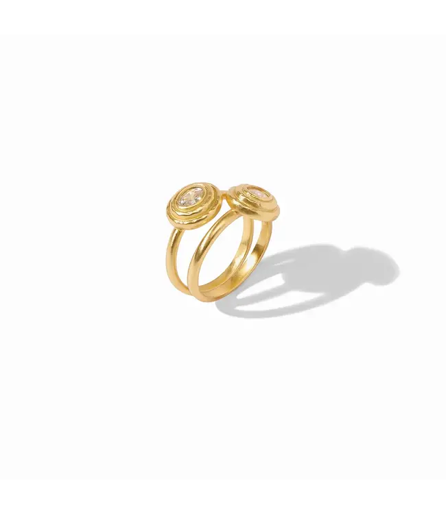 Julie Vos TUDOR DUET RING - CUBIC ZIRCONIA 7