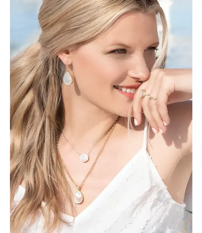 Naia Teardrop Earrings Pearlescent