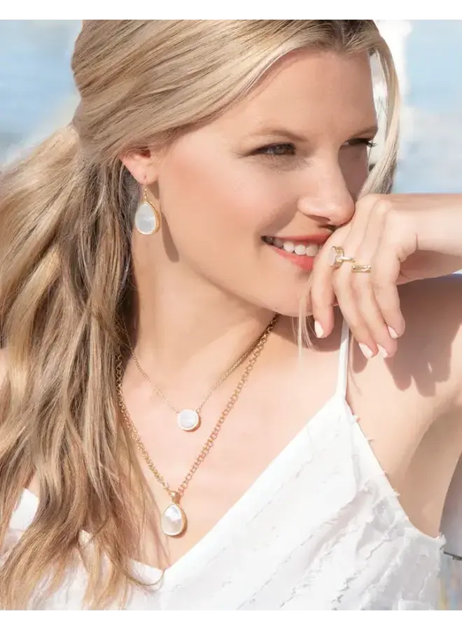 Naia Teardrop Earrings Pearlescent