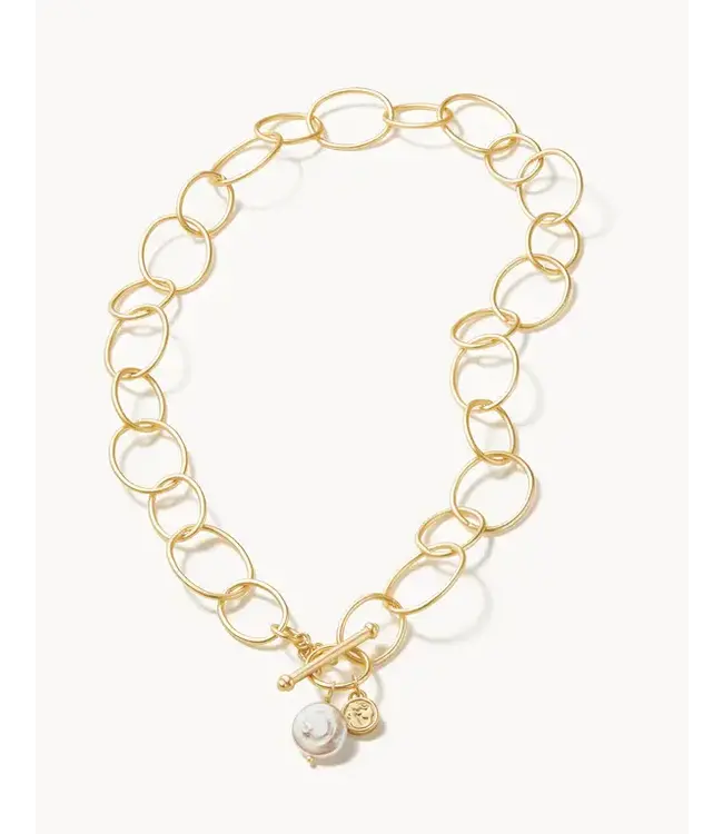 Spartina Oval Chain Toggle Necklace 18" Gold