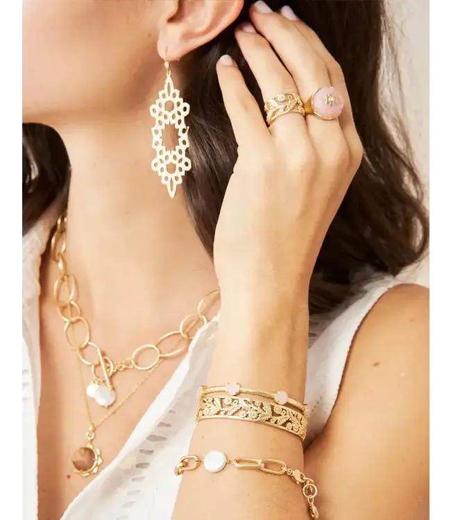 Spartina Oval Chain Toggle Necklace 18" Gold