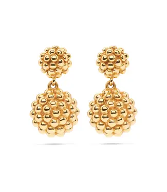CAPUCINE DE WULF Berry Double Drop Earrings in Gold