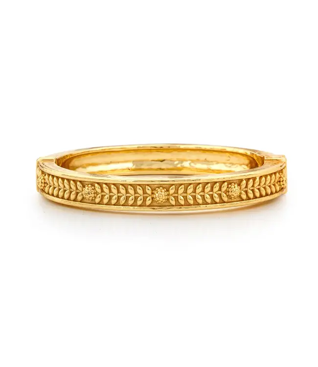 CAPUCINE DE WULF Berry Vine Hinged Bangle, Sm, Gol