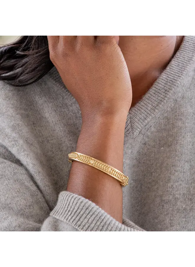 Berry Vine Hinged Bangle, Sm, Gol