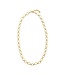 Cleopatra Small Link Necklace in Hammered Gold