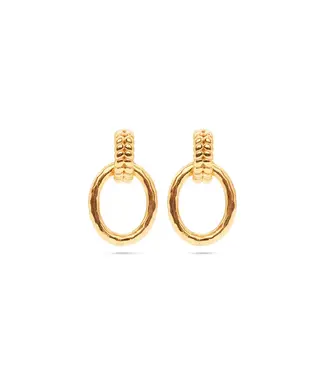 CAPUCINE DE WULF Cleopatra Regal Link Earrings in Gold