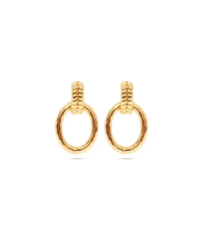 CAPUCINE DE WULF Cleopatra Regal Link Earrings in Gold