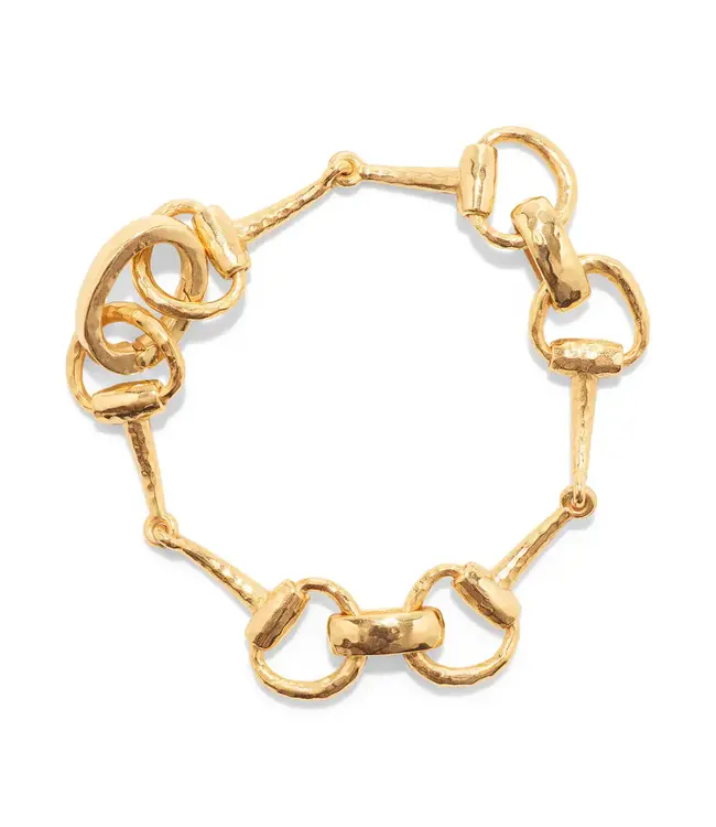 CAPUCINE DE WULF Equestrian Snaffle Bit Bracelet in Gold