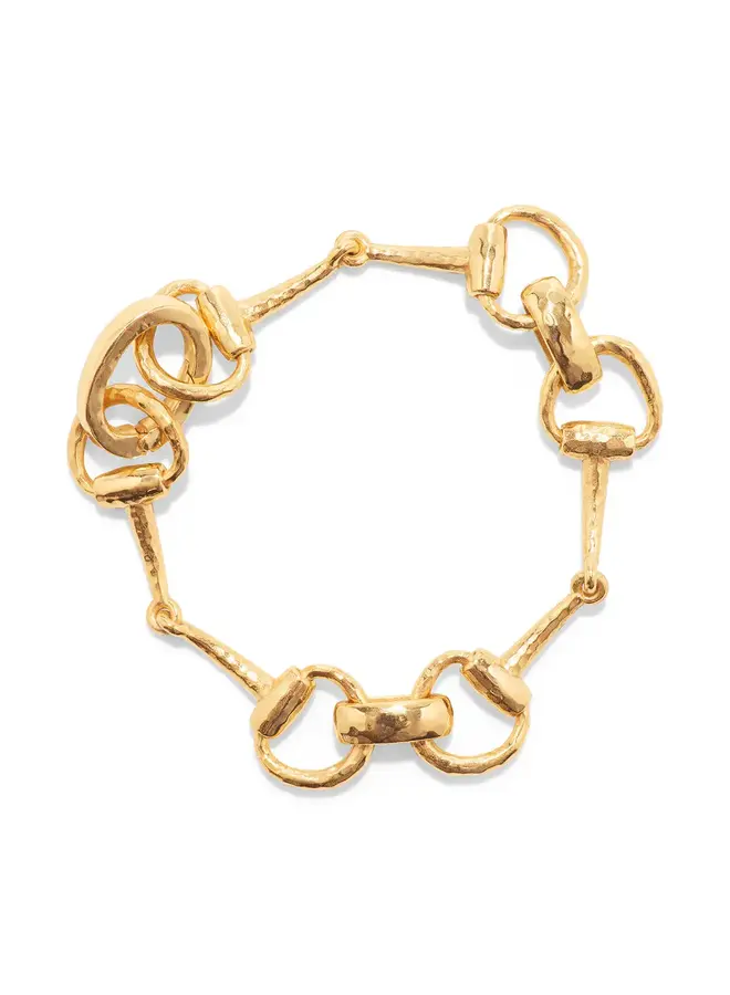 Equestrian Snaffle Bit Bracelet in Gold