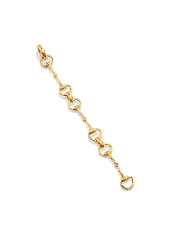 Equestrian Snaffle Bit Bracelet in Gold