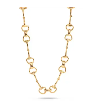 CAPUCINE DE WULF Equestrian Snaffle Bit Chain Necklace, 20" - Gold