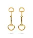 Equestrian Snaffle Bit Earrings in Gold