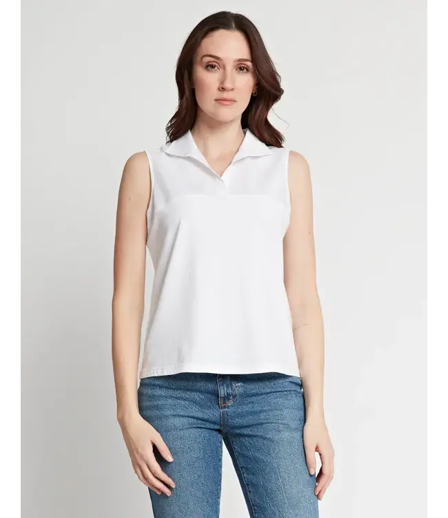 HINSON WU EMMA SLEEVELESS WING COLLAR FOUNDATON TOP