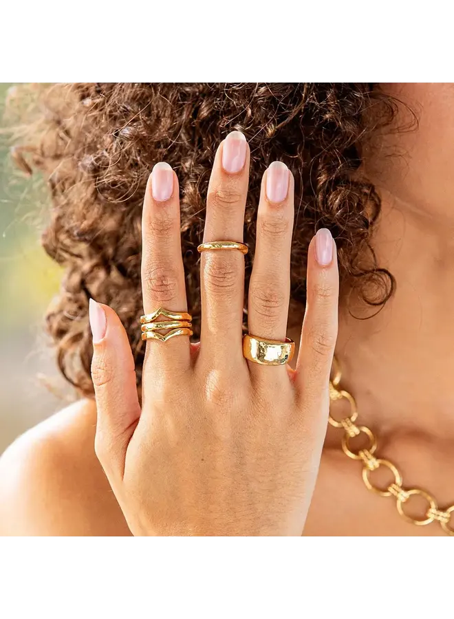 Cleopatra Slice Stacking Ring Set, size 6