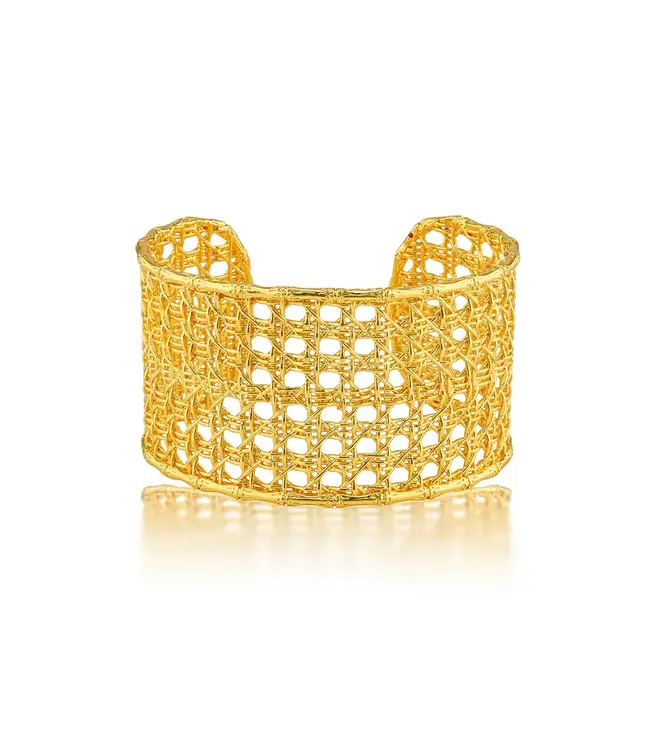 Veranda Caning Cuff, Gold