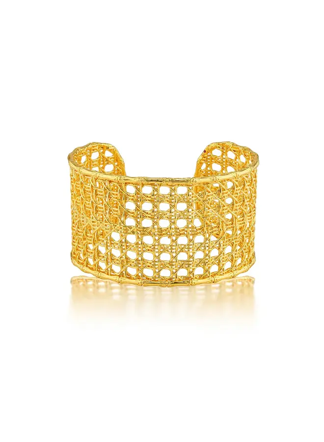 Veranda Caning Cuff, Gold