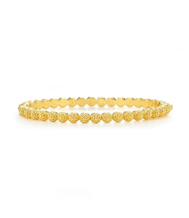 CAPUCINE DE WULF Berry Eternity Petite Hinged Bangle, S,M, Gold