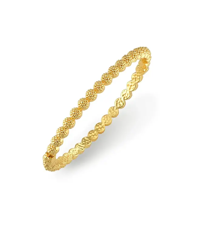 CAPUCINE DE WULF Berry Eternity Petite Hinged Bangle, S,M, Gold