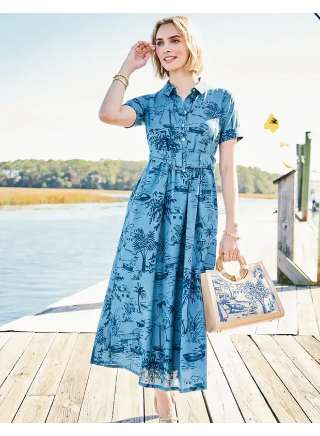 MARYAM MIDI DRESS CLARA SEASCAPE