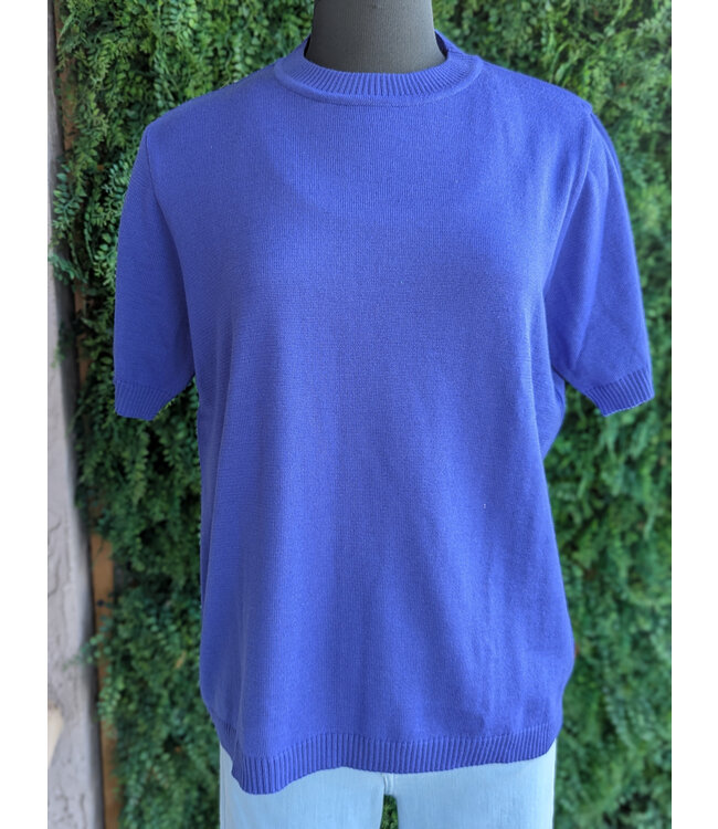 KRIS FASHION SHORT SLEEVE KNITTED SWEATER