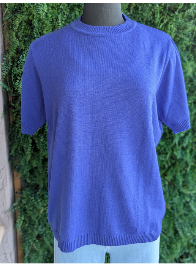 SHORT SLEEVE KNITTED SWEATER
