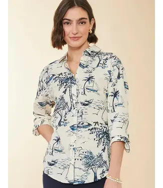 Spartina AIDA RELAXED BUTTONDOWN CLARA SEASCAPE