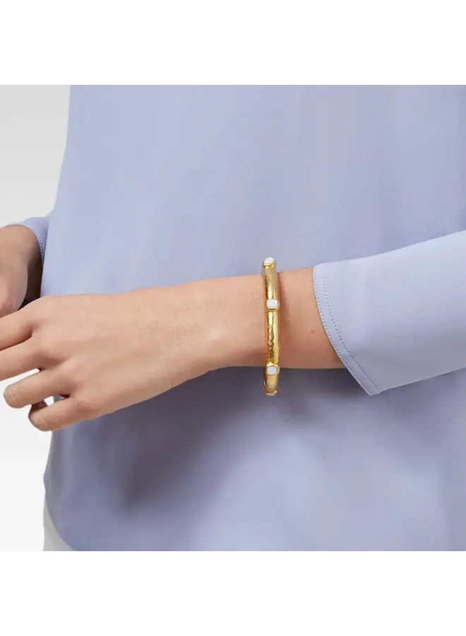 Catalina Hinge Bangle  Iridescent Clear Crystal