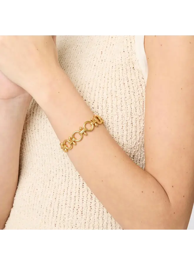 Bamboo Link Bracelet Gold