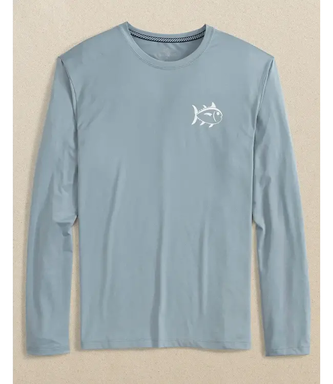 Southern Tide M LS Lifeguard Tower Perf Tee