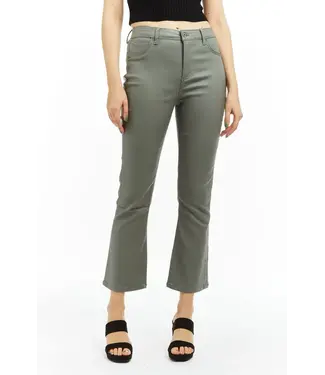 tractr HIGH RISE COATED ANKLE CROP FLARE