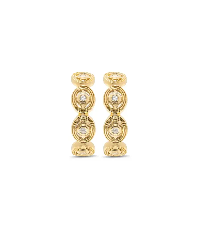 Monique Hoop Earrings - Clear Cubic Zirconia