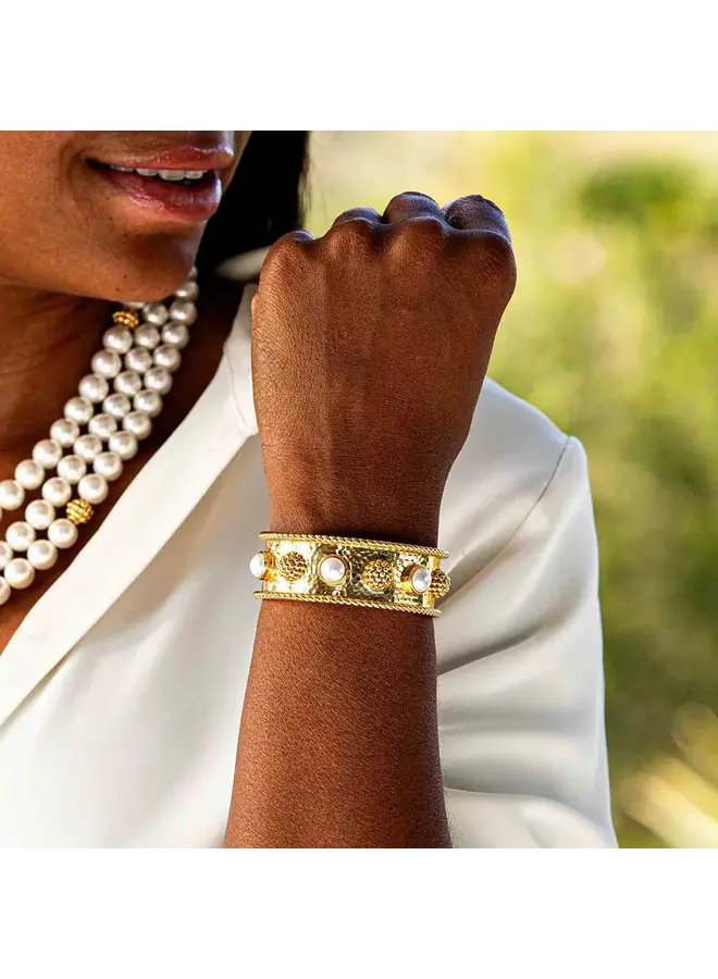 Berry Gem Cuff - Pearl
