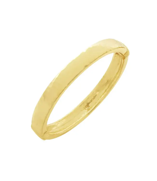 CAPUCINE DE WULF Cleopatra Oval Hinged Bangle, S/M - Gold