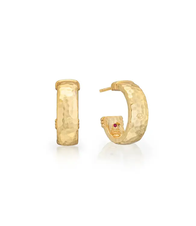 CAPUCINE DE WULF Cleopatra Classic Small Hoop Earrings - Gold