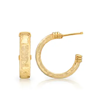 CAPUCINE DE WULF Cleopatra Classic Medium Hoop Earrings - Gold
