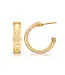 Cleopatra Classic Medium Hoop Earrings - Gold