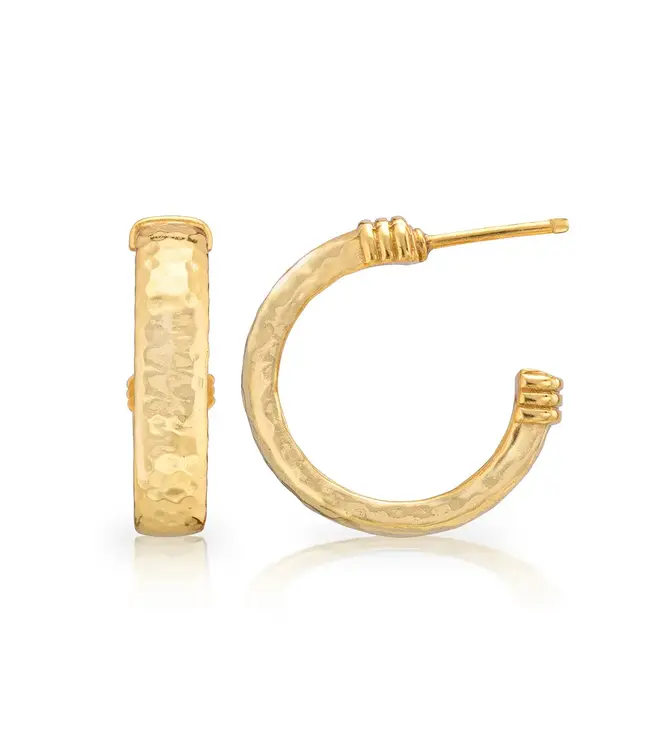 Cleopatra Classic Medium Hoop Earrings - Gold