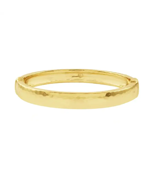 CAPUCINE DE WULF Cleopatra Oval Hinged Bangle, M/L - Gold