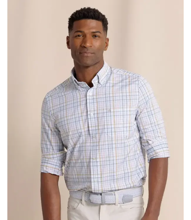 Southern Tide M LS Brrr IC Morris Island Plaid Sportshirt